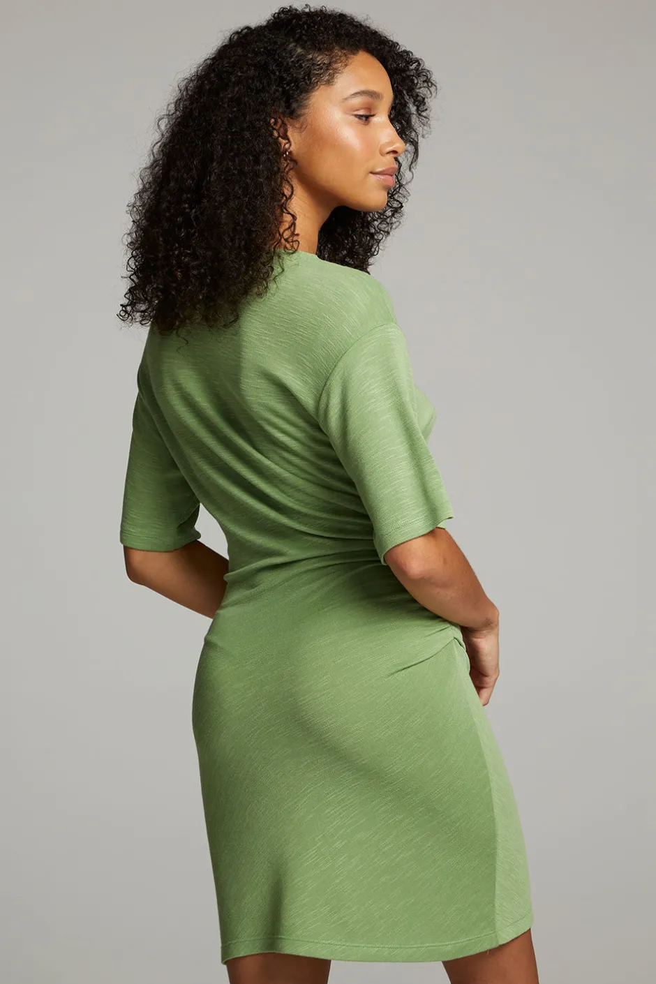 Women Chaser Brand Memory Piquant Green Mini Dress