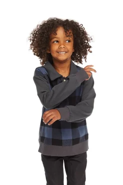 Kids/BOY Chaser Brand Mike Ghost Plaid Collared Shirt