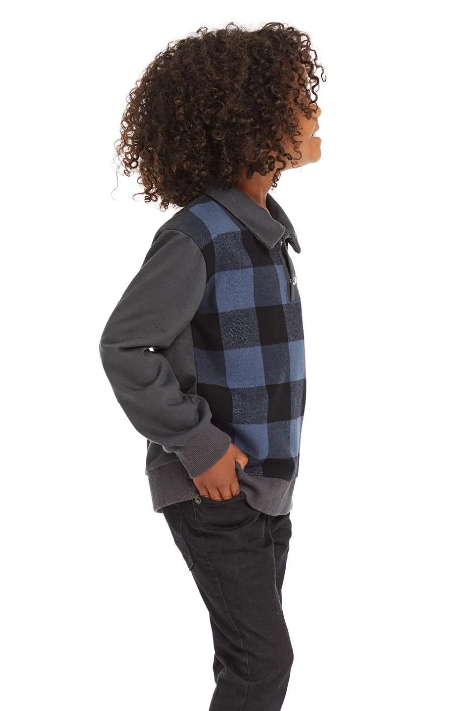 Kids/BOY Chaser Brand Mike Ghost Plaid Collared Shirt
