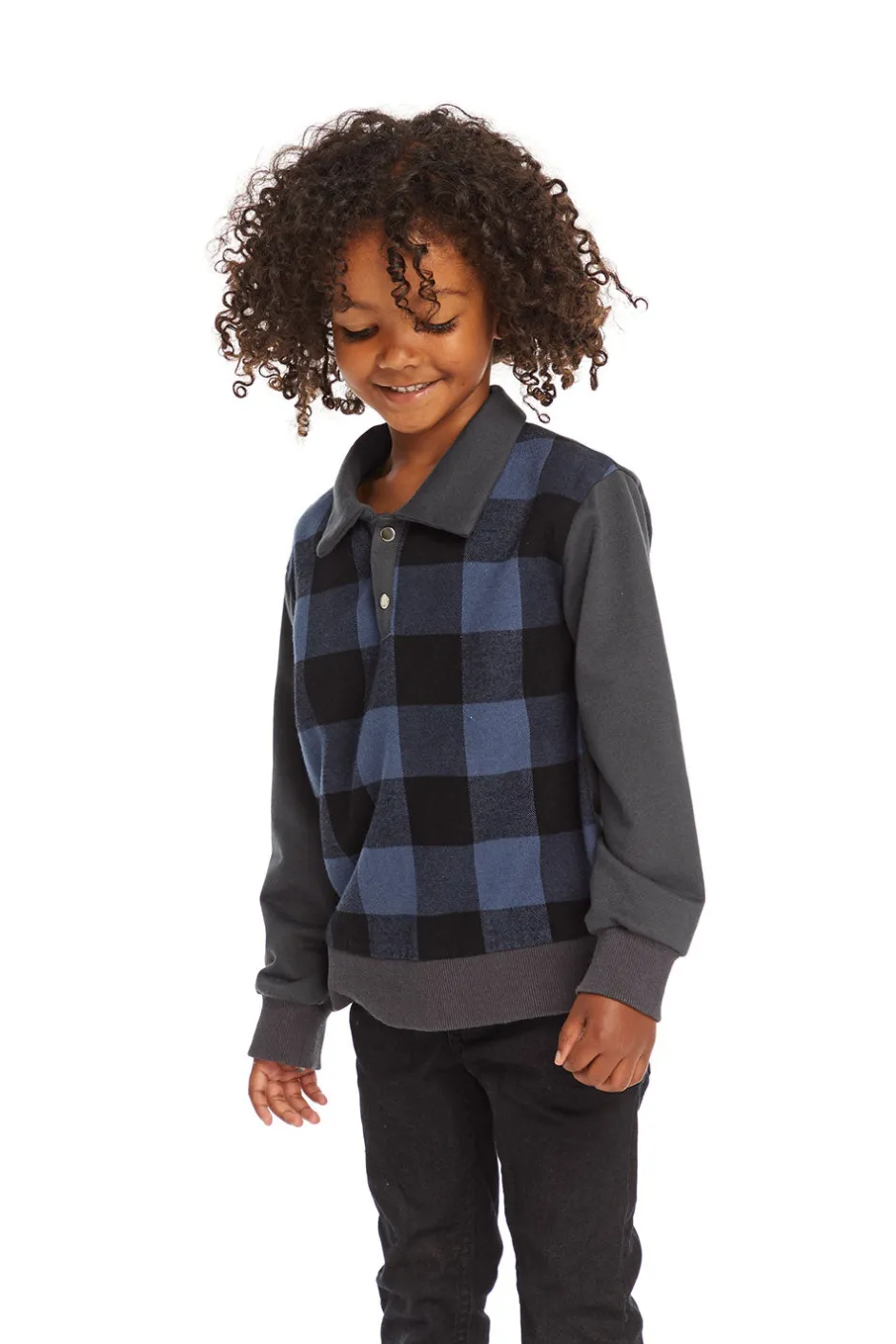 Kids/BOY Chaser Brand Mike Ghost Plaid Collared Shirt