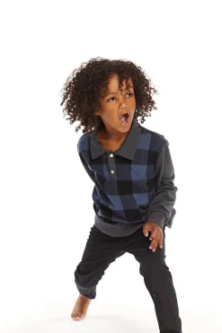 Kids/BOY Chaser Brand Mike Ghost Plaid Collared Shirt