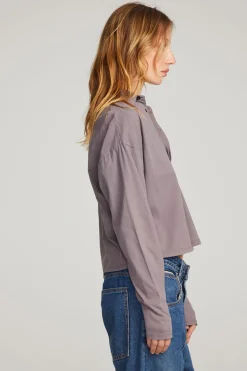 Women Chaser Brand Miles Purple Sage Long Sleeve