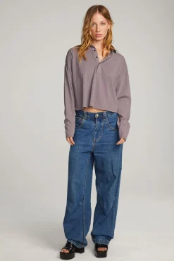 Women Chaser Brand Miles Purple Sage Long Sleeve