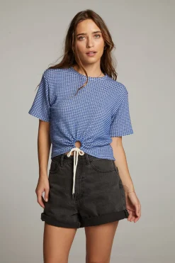 Women Chaser Brand Miracle Cobalt Blue Short Sleeve