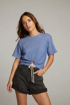 Women Chaser Brand Miracle Cobalt Blue Short Sleeve