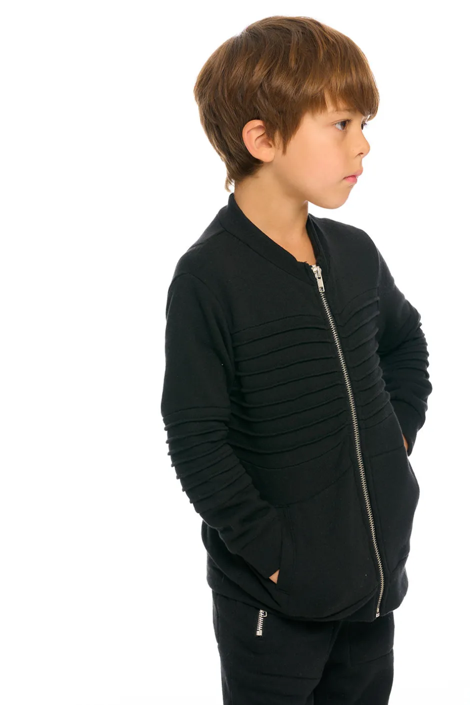 Kids/BOY Chaser Brand Mock Neck Moto Zip Jacket