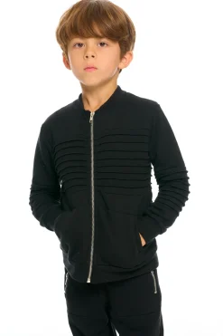 Kids/BOY Chaser Brand Mock Neck Moto Zip Jacket