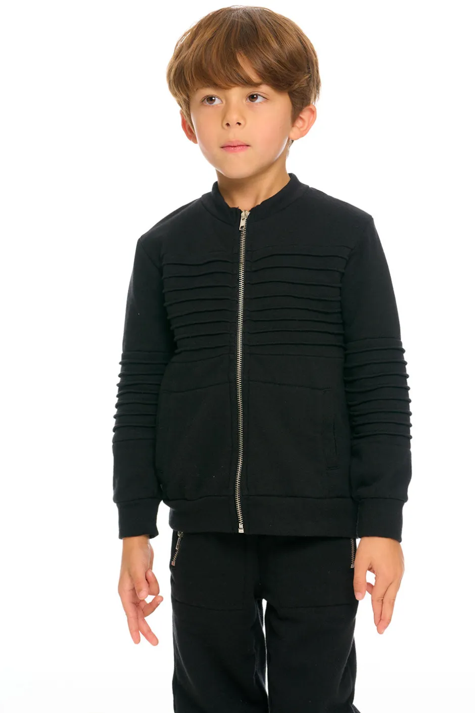 Kids/BOY Chaser Brand Mock Neck Moto Zip Jacket