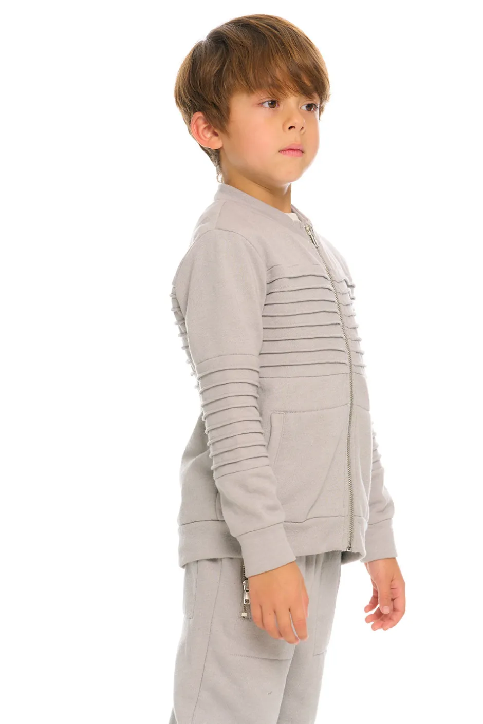 Kids/BOY Chaser Brand Mock Neck Moto Zip Jacket