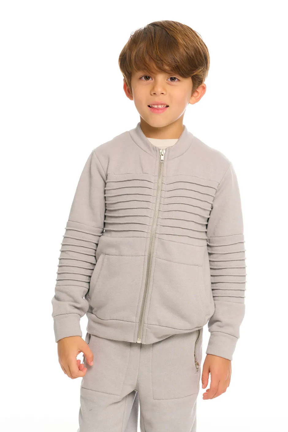Kids/BOY Chaser Brand Mock Neck Moto Zip Jacket