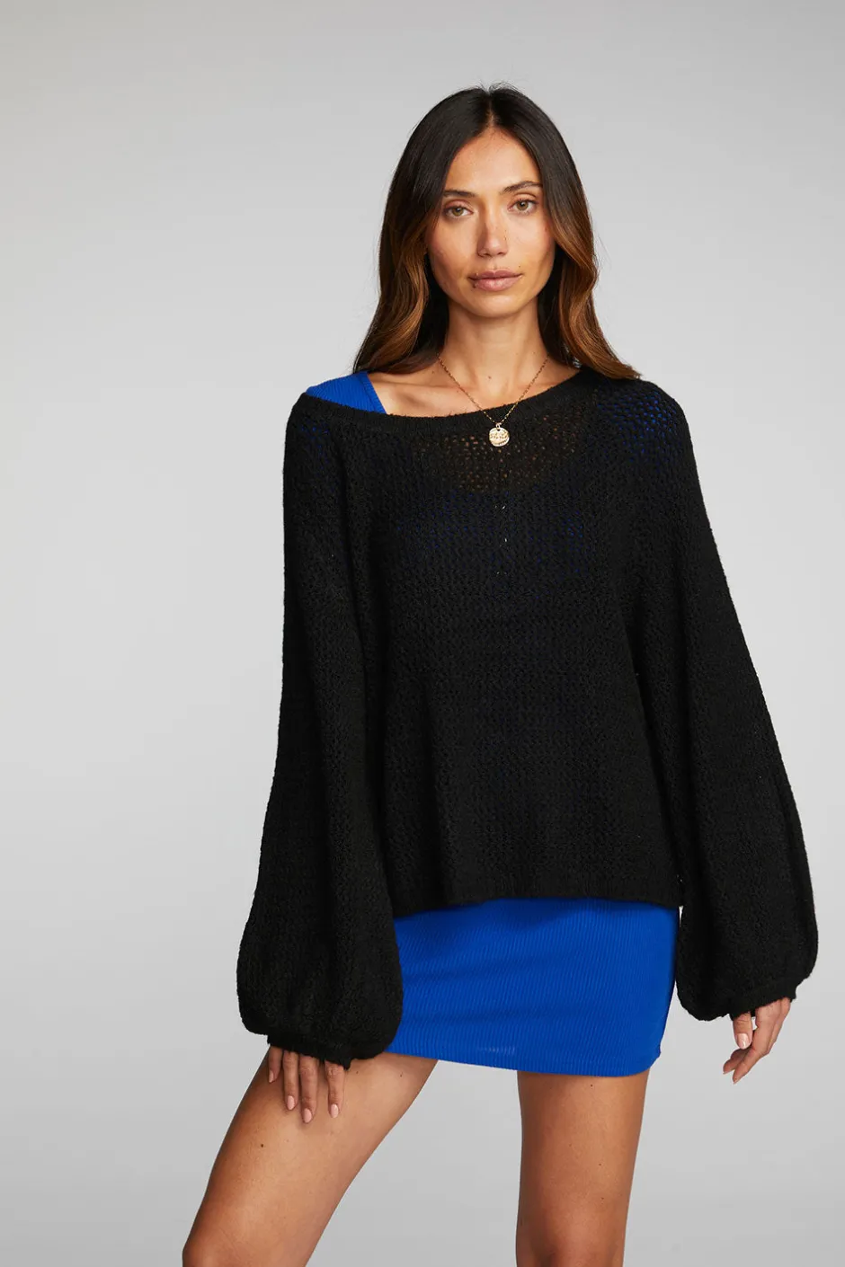 Women Chaser Brand Mohair Sweater Knit Belle Pullover
