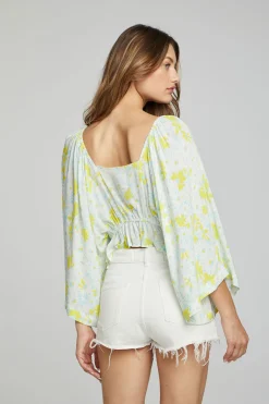 Women Chaser Brand Monarch Crop Top - Daisy Floral Print