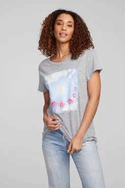 Women Chaser Brand Moon And Roses Tee