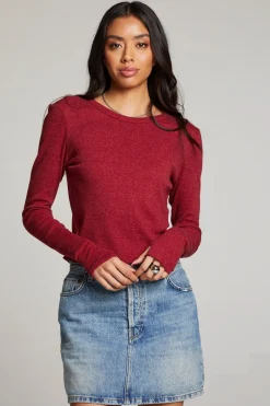 Women Chaser Brand Moonlight Blood Red Long Sleeve