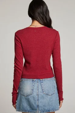 Women Chaser Brand Moonlight Blood Red Long Sleeve