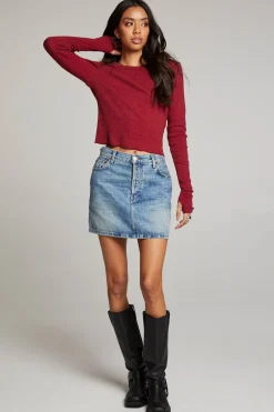 Women Chaser Brand Moonlight Blood Red Long Sleeve