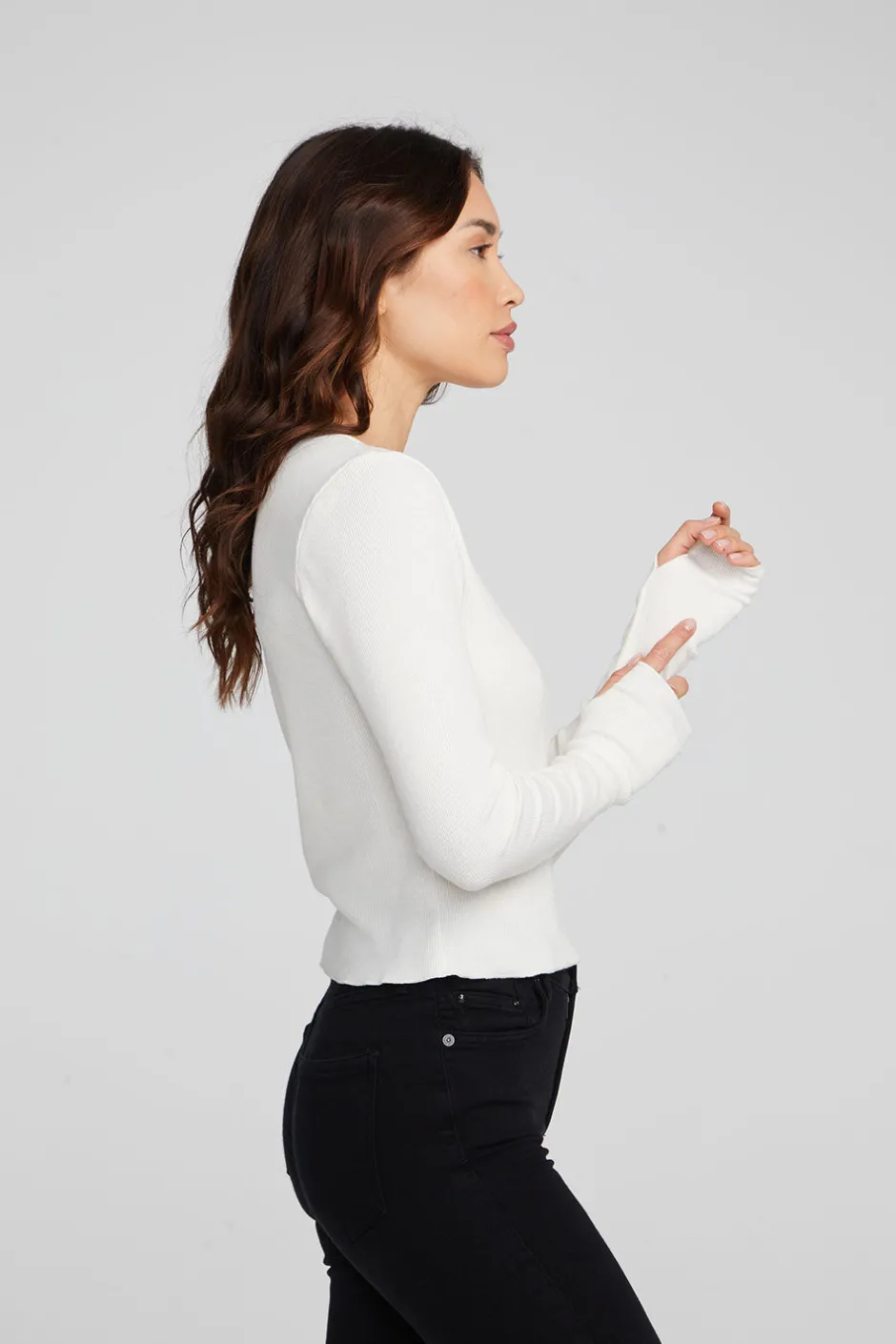 Women Chaser Brand Moonlight Bright White Long Sleeve