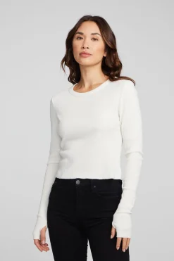 Women Chaser Brand Moonlight Bright White Long Sleeve