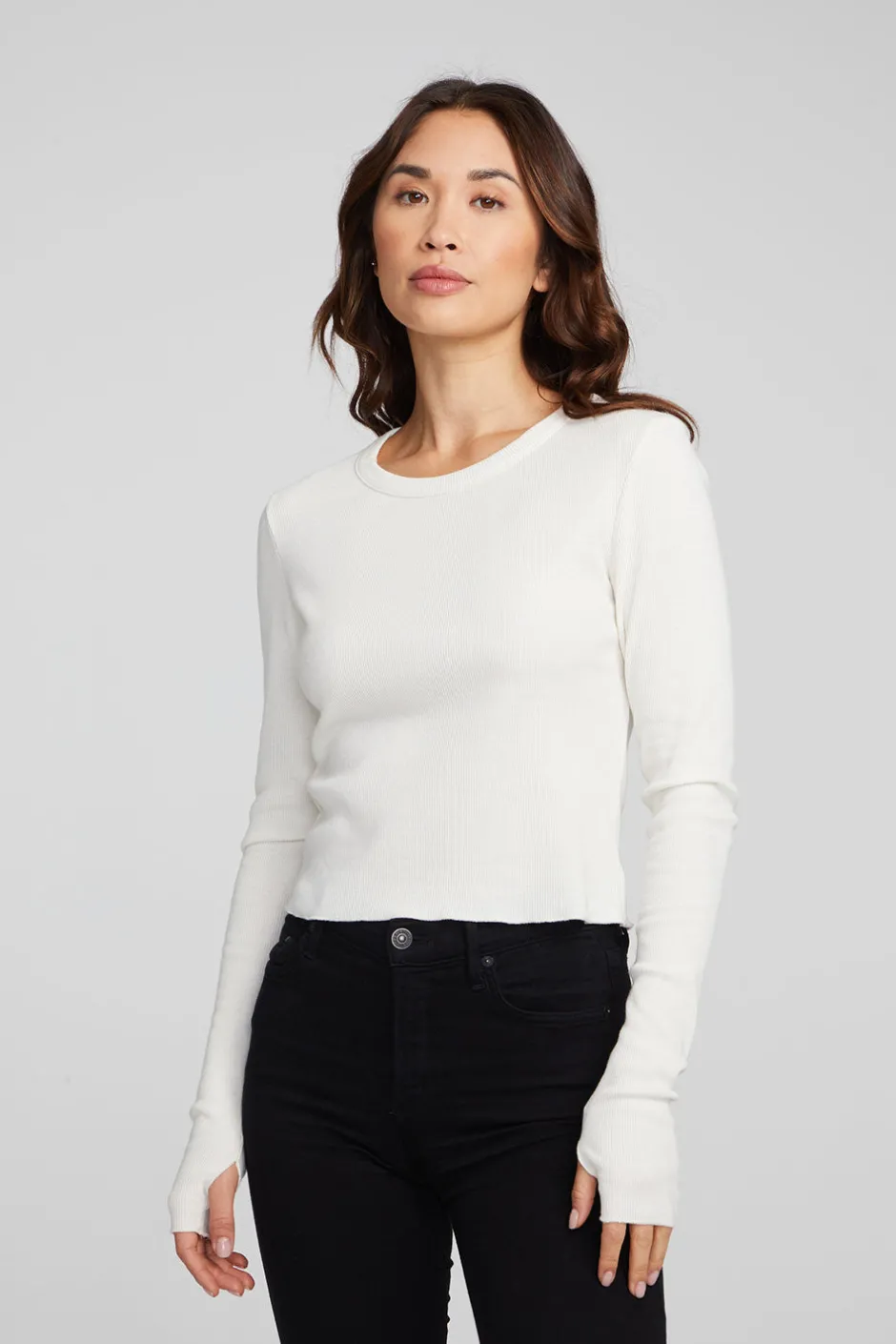 Women Chaser Brand Moonlight Bright White Long Sleeve