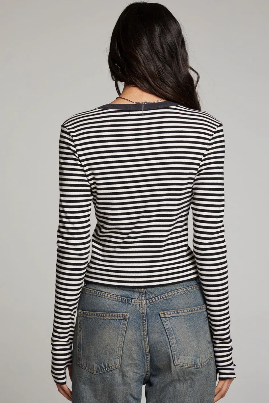 Women Chaser Brand Moonlight Punk Stripe Long Sleeve