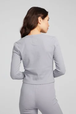 Women Chaser Brand Moonlight Silver Grey Long Sleeve