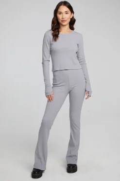 Women Chaser Brand Moonlight Silver Grey Long Sleeve