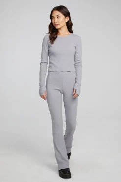 Women Chaser Brand Moonlight Silver Grey Long Sleeve