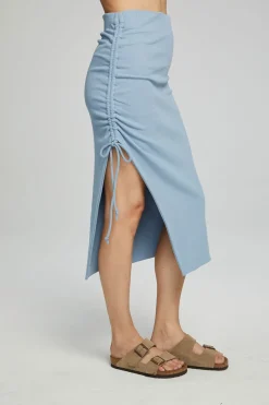 Women Chaser Brand Mullen Midi Skirt - Faded Denim