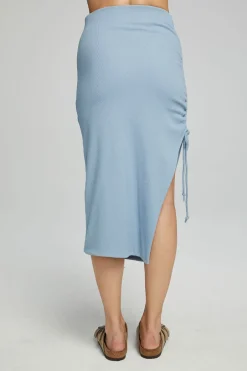Women Chaser Brand Mullen Midi Skirt - Faded Denim