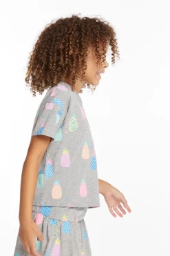 Kids Chaser Brand Multi Pineapple Girls Tee