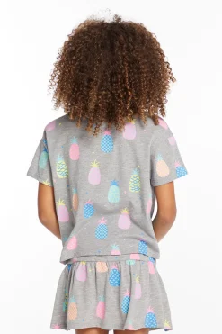 Kids Chaser Brand Multi Pineapple Girls Tee