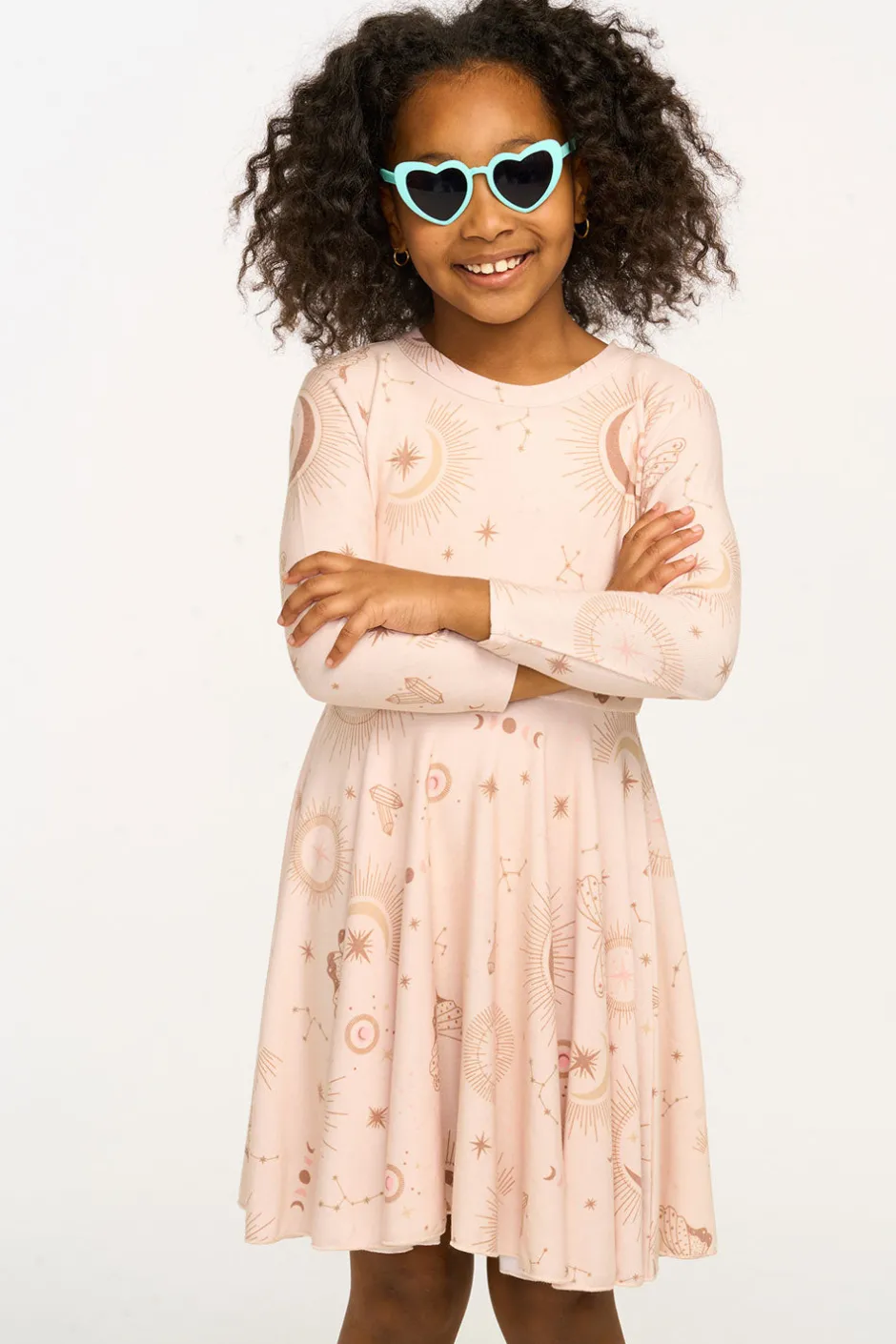 Kids Chaser Brand Mystical Sky Peplum Cozy Knit Dress