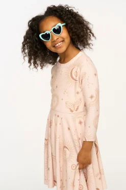 Kids Chaser Brand Mystical Sky Peplum Cozy Knit Dress