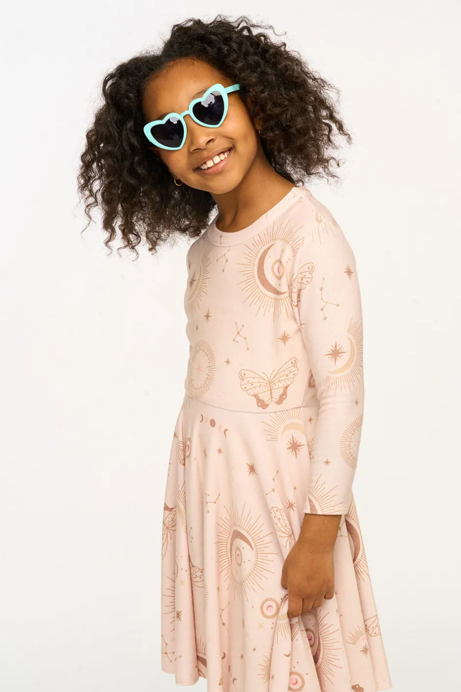 Kids Chaser Brand Mystical Sky Peplum Cozy Knit Dress