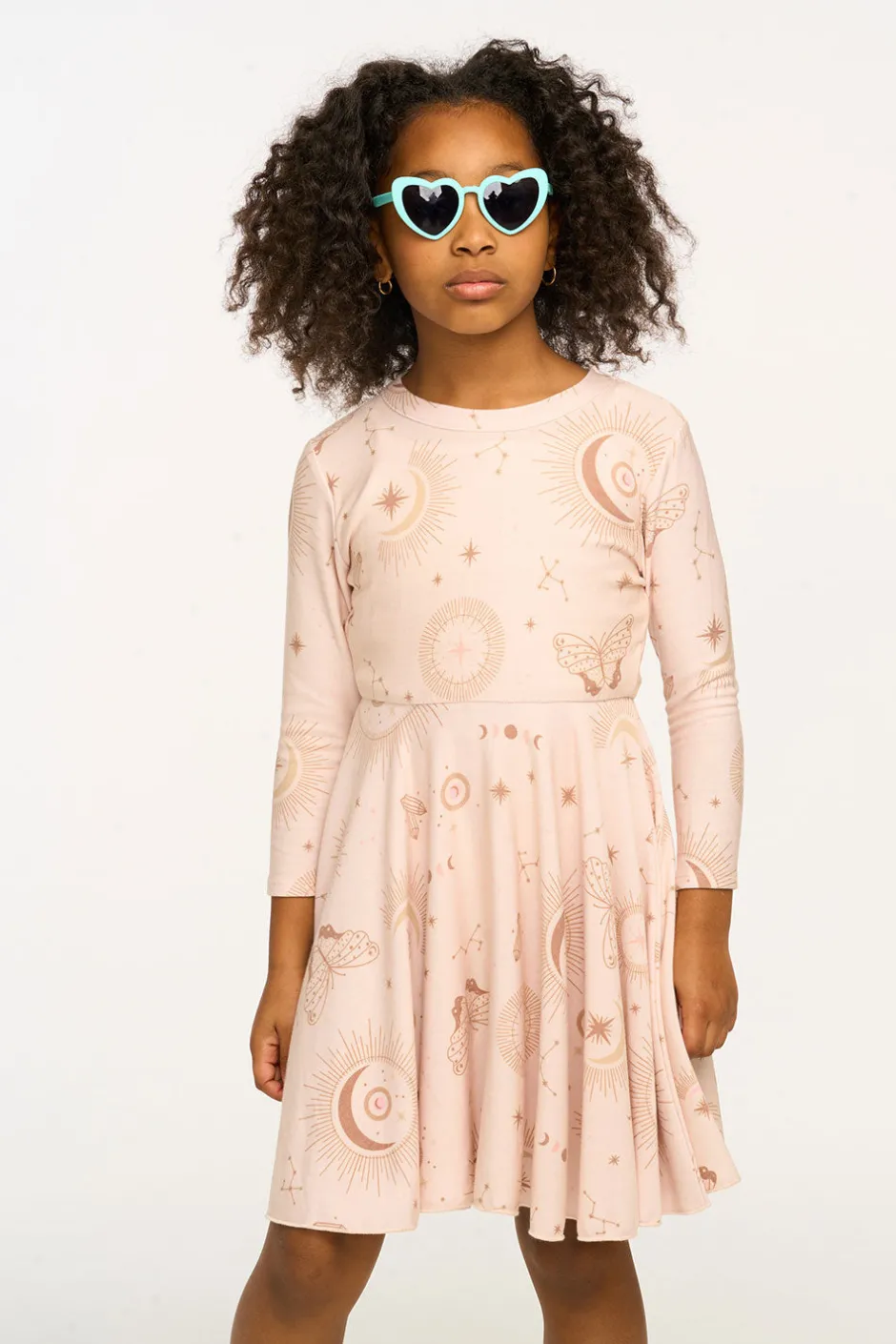 Kids Chaser Brand Mystical Sky Peplum Cozy Knit Dress
