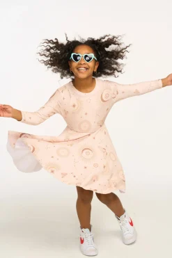Kids Chaser Brand Mystical Sky Peplum Cozy Knit Dress