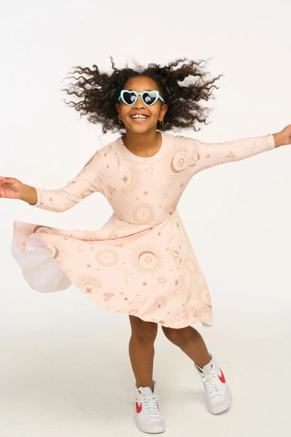 Kids Chaser Brand Mystical Sky Peplum Cozy Knit Dress