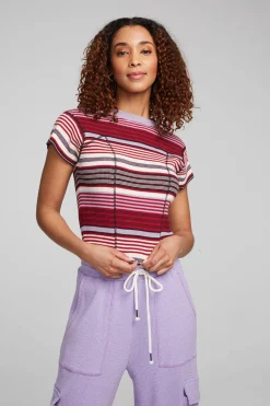 Women Chaser Brand Nahal Roxy Stripe Tee
