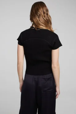 Women Chaser Brand Nahal Shadow Black Tee