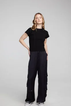 Women Chaser Brand Nahal Shadow Black Tee