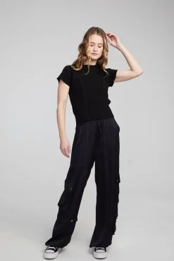 Women Chaser Brand Nahal Shadow Black Tee