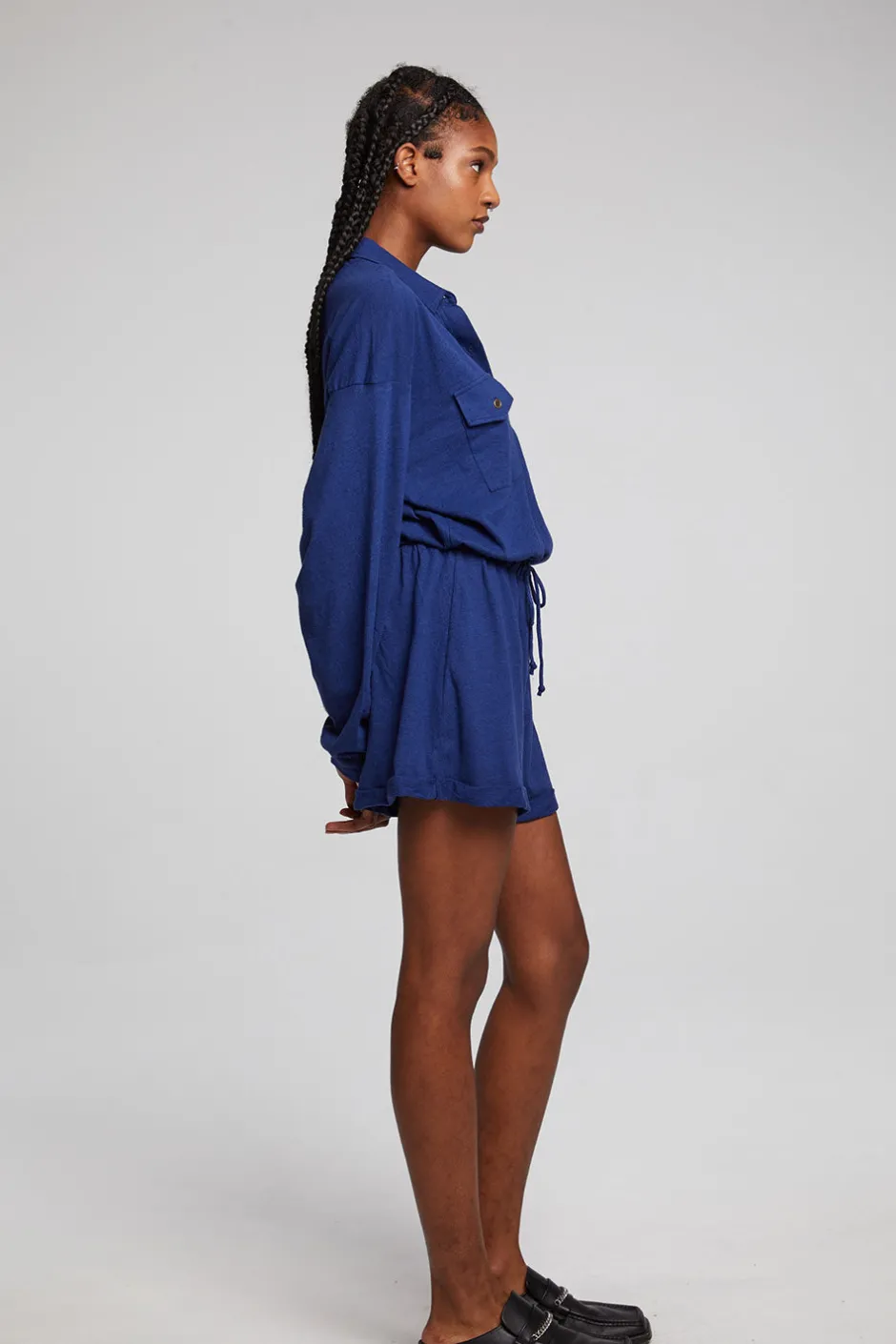 Women Chaser Brand Nocelle French Blue Jumpsuit