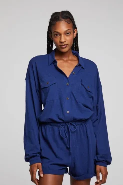 Women Chaser Brand Nocelle French Blue Jumpsuit