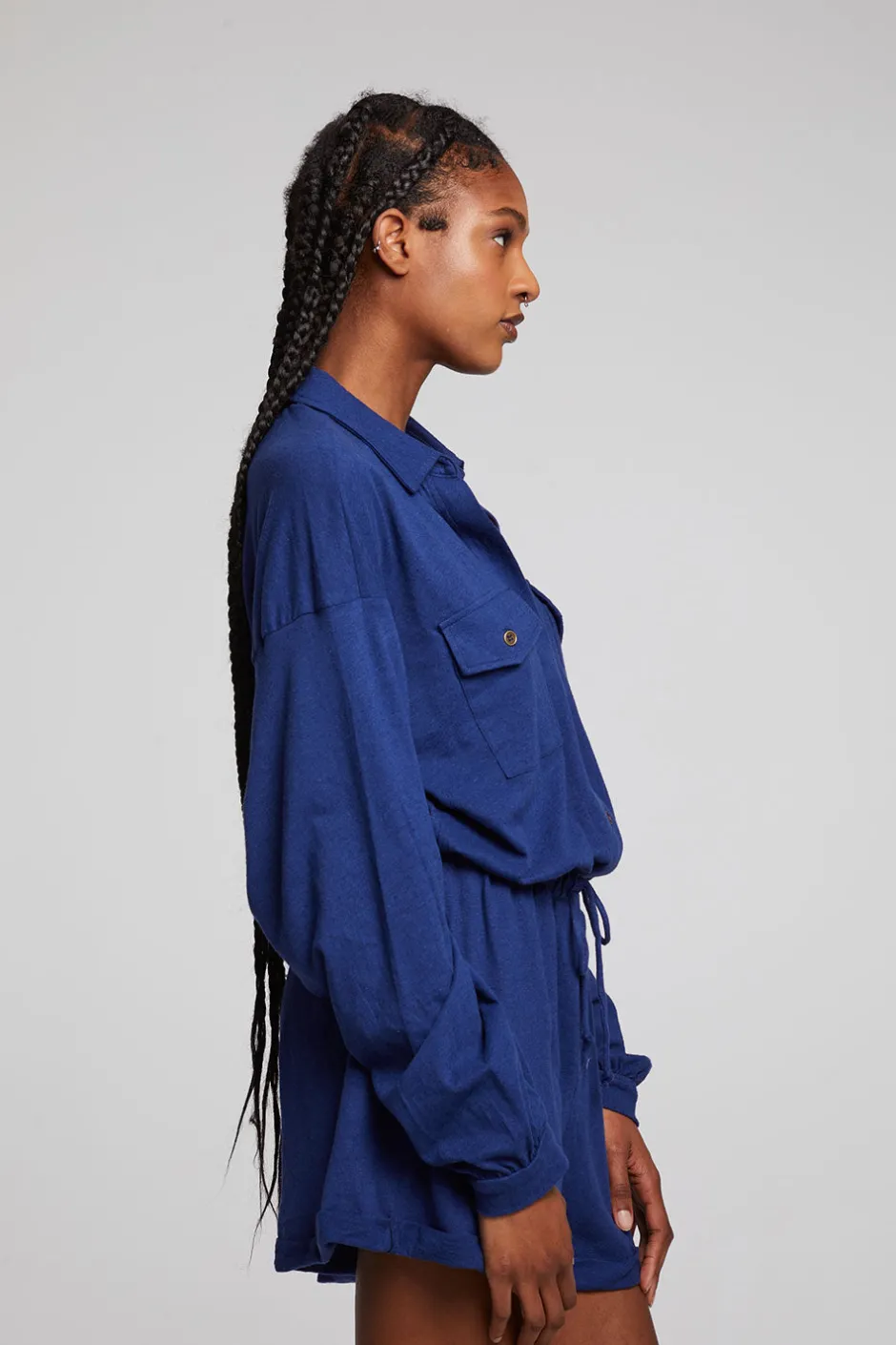 Women Chaser Brand Nocelle French Blue Jumpsuit