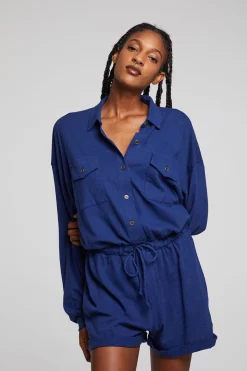 Women Chaser Brand Nocelle French Blue Jumpsuit