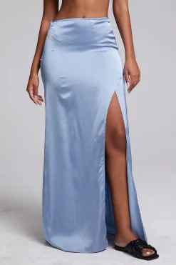 Women Chaser Brand Noemi Blue Grotto Maxi Skirt