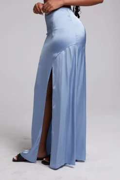 Women Chaser Brand Noemi Blue Grotto Maxi Skirt