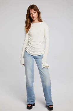 Women Chaser Brand Nyla Starry White Blouse
