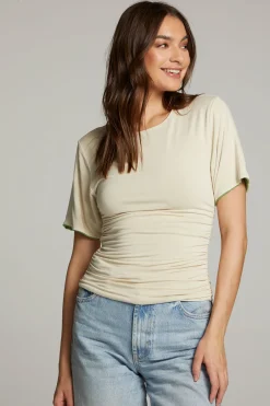 Women Chaser Brand Ocala Whitecap Grey And Piquant Green Reversible Top