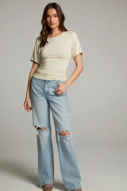 Women Chaser Brand Ocala Whitecap Grey And Piquant Green Reversible Top